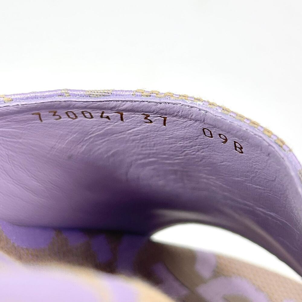 Gucci Lavender Logo Platform Slide Sandal - Women's - Picture 7 of 8